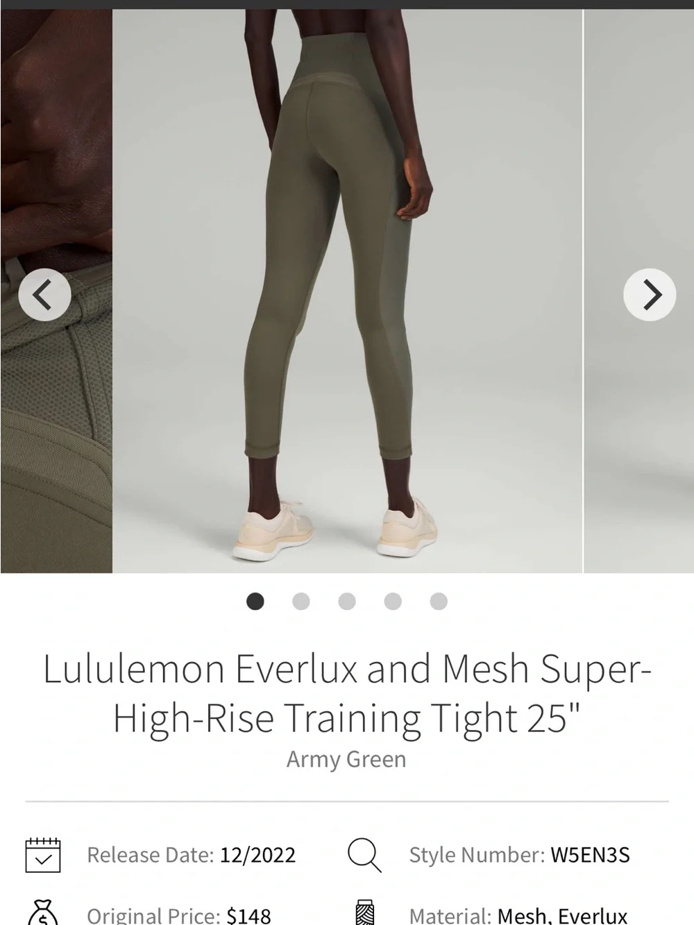 lululemon athletica Super-High-Rise Everlux Training Tight in Army Green
